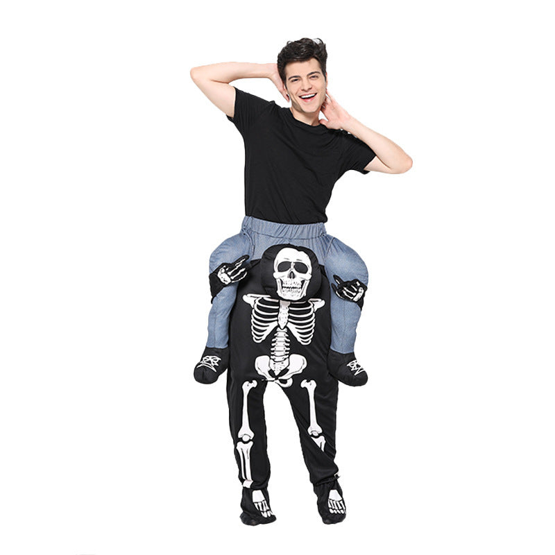 Halloween Funny Costume - Skeleton Rocking Horse