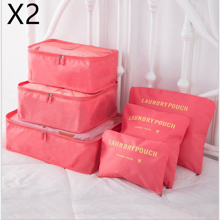 6 PCS Travel Storage Bag Set for Clothes Tidy Organizer