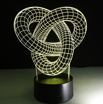 Kno 2 - 3D Optisk illusion LED-lampa Hologramm