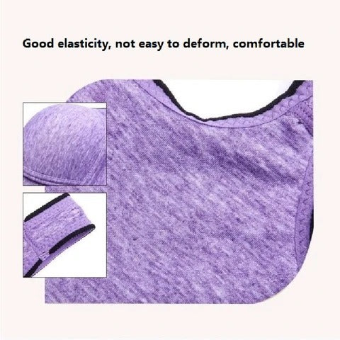 Stor storlek BH Bomull Utan Stålring Sport Bekväm Tunn BH Underkläder Dam