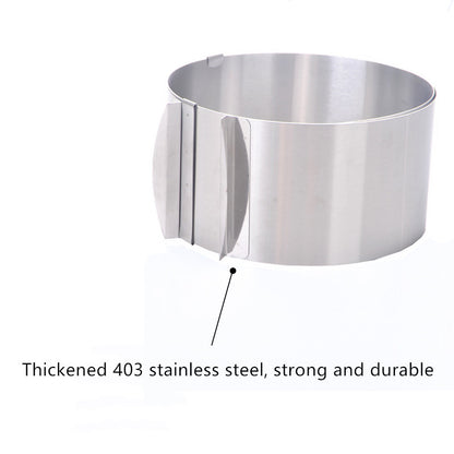 Adjustable stainless steel cake pan