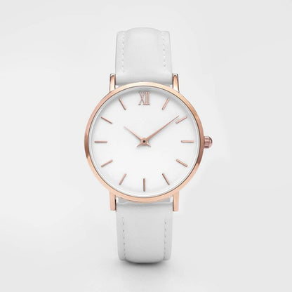 Montres à Quartz en cuir pour femmes, horloges à la mode