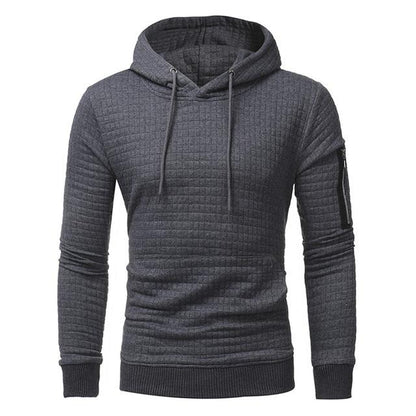 Män Sweatshirt Hoodie Med Arm Dragkedja Långärmad Slim Tops 