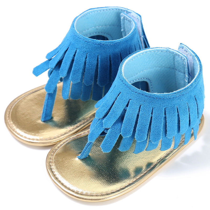 Summer Children's Sandals - Retro Tassel Flannel Baby Sandals