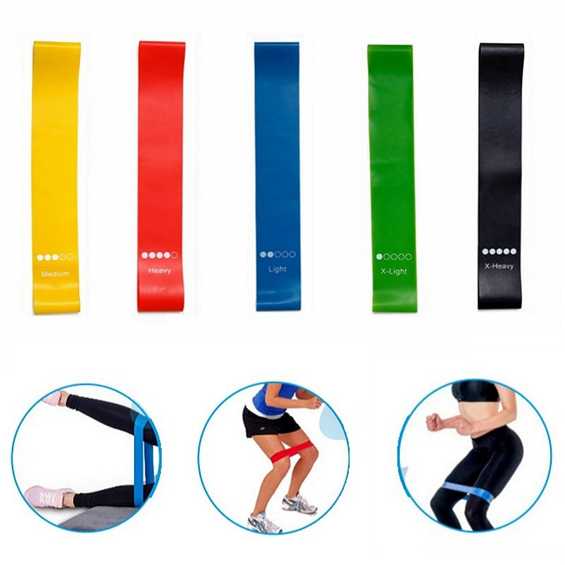 Yoga Resistance Gummiband inomhus Utomhus Fitness utrustning 0.35mm-1. 1mm Pilates Sport träning träning Elastiska Bands