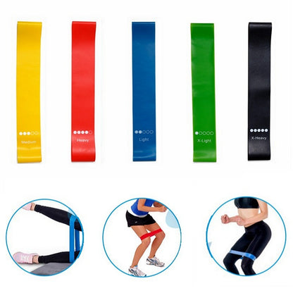 Yoga Resistance Gummiband inomhus Utomhus Fitness utrustning 0.35mm-1. 1mm Pilates Sport träning träning Elastiska Bands