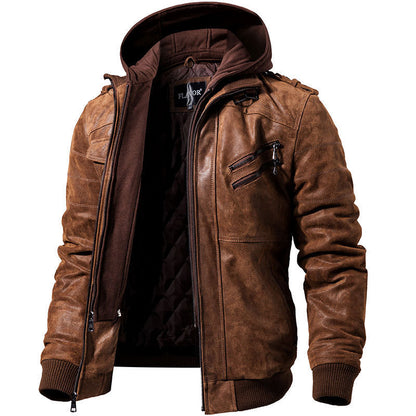 Vinter Fashion Motorcykel Läder Jacket Män Slim Fit oblique blixtlås PU jackor höst män läder Biker rockar krig m Streetwear.