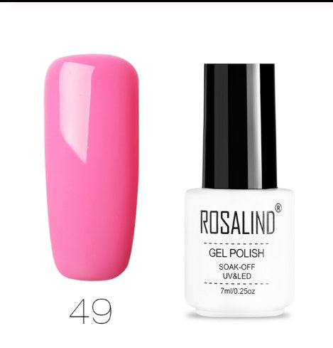 ROSALIND 7ML Pure Colors series Gel Nail Polish 01-58 UV&LED Lamp For Nail Extensions Gel Lacquer Varnishes Need Base Top Art