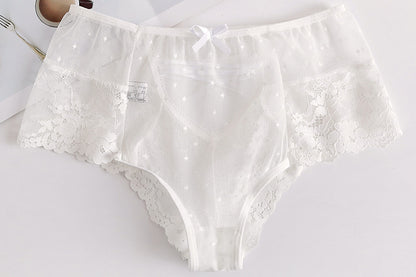High-waist lace-up panties