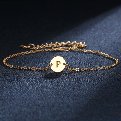 Modesmycken Justerbara Guldfärgade Legering Bokstav Armband Armband För Män Kvinnor Flickor Charm Armband Fest Bileklik Pulseiras