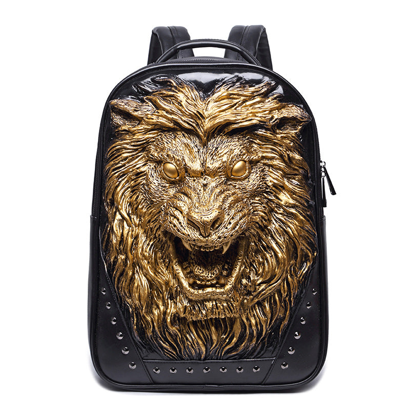 3D Angry Lion Face Unisex-ryggsäck