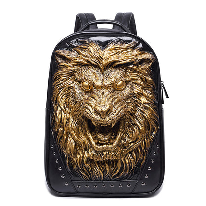 3D Angry Lion Face Unisex-ryggsäck