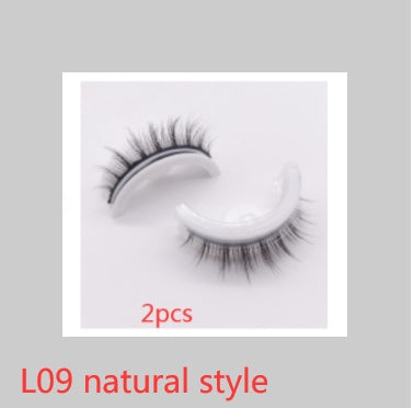 Återanvändbara 3D Mink Lashes naturliga falska ögonfransar Självhäftande falska limmar fria lass Makeup ögonfrans Extens Silk ögonfransar