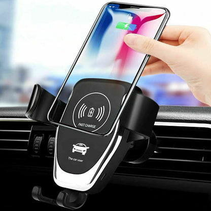 Support de chargeur de voiture rapide sans fil QI 10W, support de serrage automatique, charge