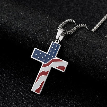 Collier Croix Drapeau