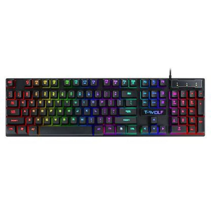 Gaming Usb Luminous Wired Keyboard Flytande Manipulator 