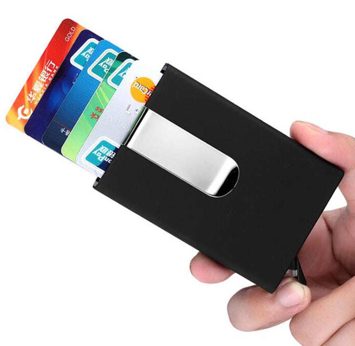 Automatic pop-up aluminum metal wallet