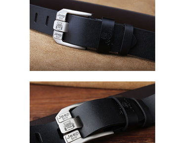 Men's Plus Size Leather Belt Long Cowhide Pin Buckle - Inclusive Confidence