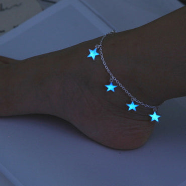 Bijoux de pied bracelet étoile lumineuse 