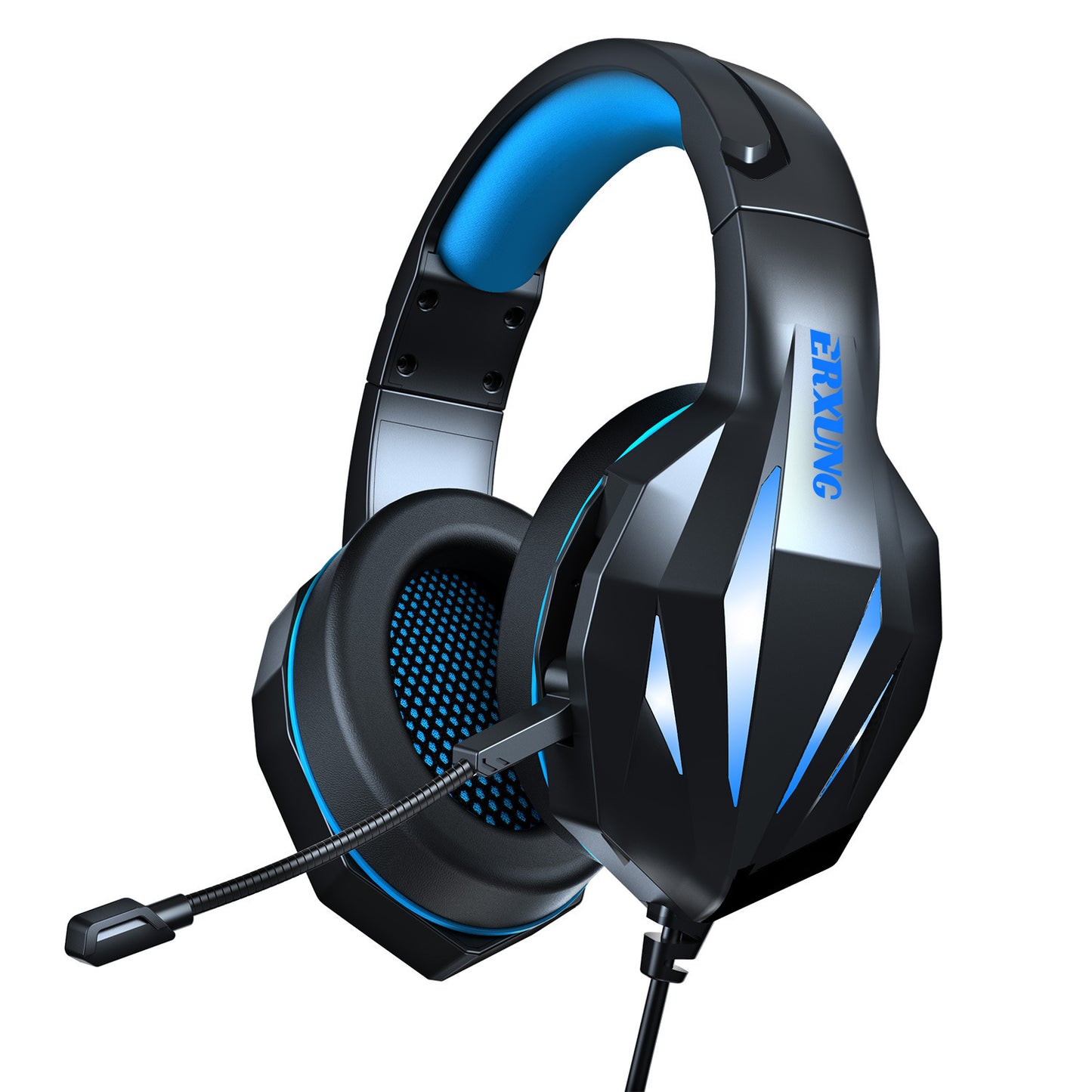 Headset Gaming Headset med lysande trådbundet gamingheadset