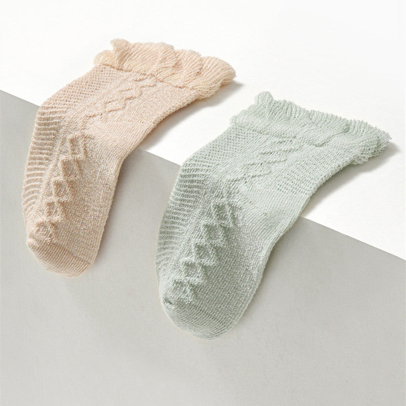 Baby Mesh Thin Mid Tube Socks