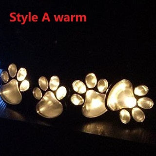 Solar Powered Animal Paw Print Lights LED Solar Lamps Garden Outdoors Lantern LED Path Decorative Lighting Lamp