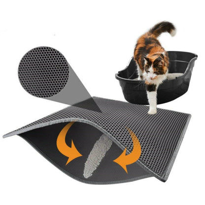 Tapis de litière pour chat, nid d'abeille, imperméable, résistant à l'urine, fournitures pour animaux de compagnie