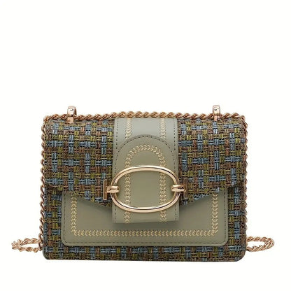 PU Crossbody Bag, Small Fragrance Style, Women's Shoulder Bag, Sense Of Luxury, Emotional Chain Small Bag