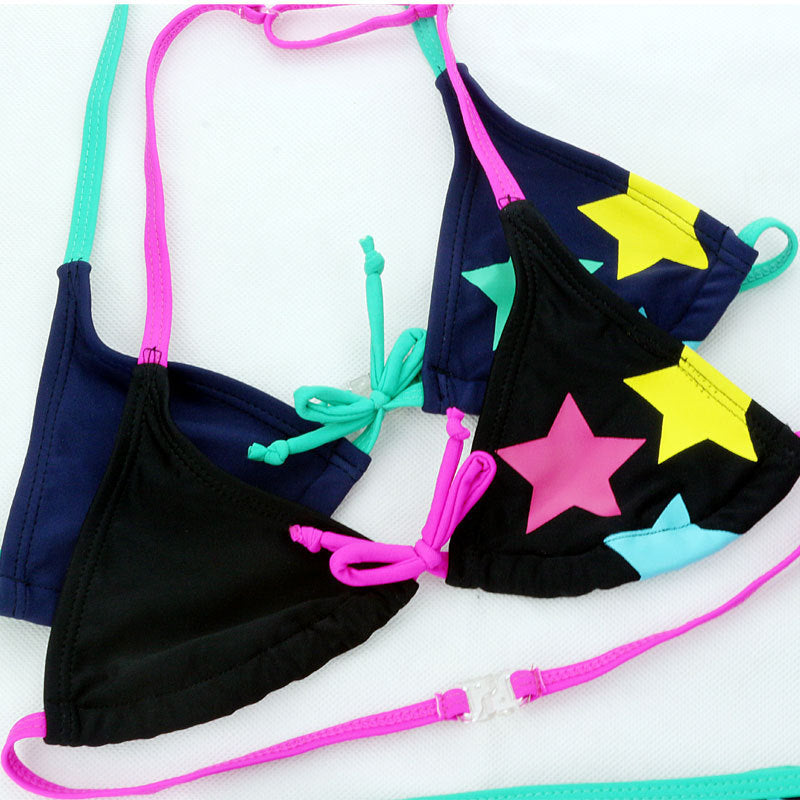 New Cute Star Pattern Split Children Bikini Swimsuit