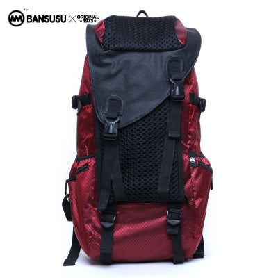 [a] casual large capacity men and women travel bag, computer bag, tide shoulder bag, female Korean backpack man