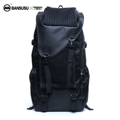 [a] casual large capacity men and women travel bag, computer bag, tide shoulder bag, female Korean backpack man