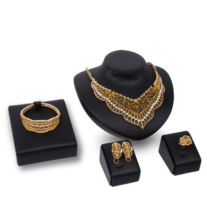 Wild Style Alloy Necklace Earrings - Trendy Accessories