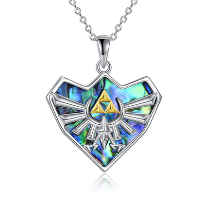 Sterling Silver Anime Zelda Pendant Necklace Jewelry Gifts For Men & Women