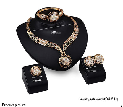 Luxury Jewelry Set: Necklace, Earrings, Ring - Perfect for Special Occasions