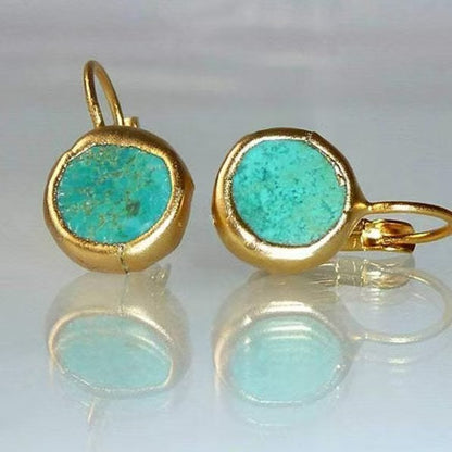 Women's Fashion Simple Flash Emerald Earrings