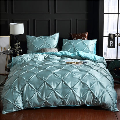 Three-piece Solid Color Bed Sheet Duvet Cover