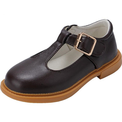 British Student Children Doudou Princess Leather Shoes