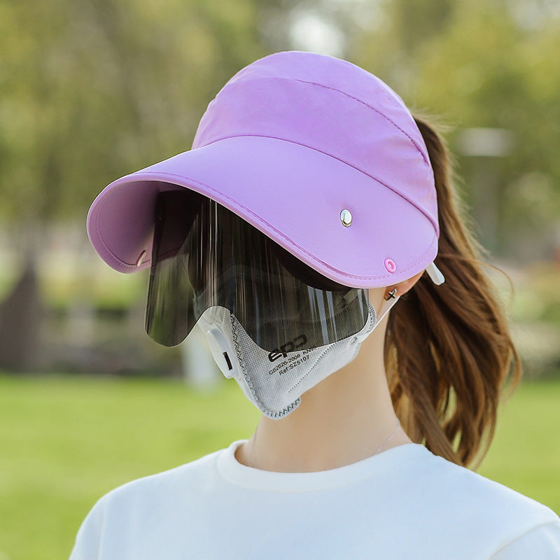 Chapeau de soleil, masque facial, couverture d'été et protection UV