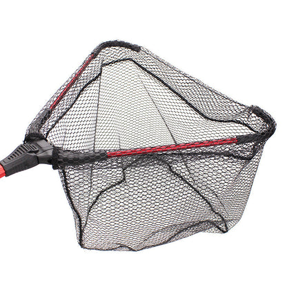 Aluminiumlegering Enkelsektion Triangulär Vikbar Dip Net Fly Fisherman Viskos Metall Tunn