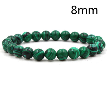 Matte black matte stone malachite couple bracelet bracelet