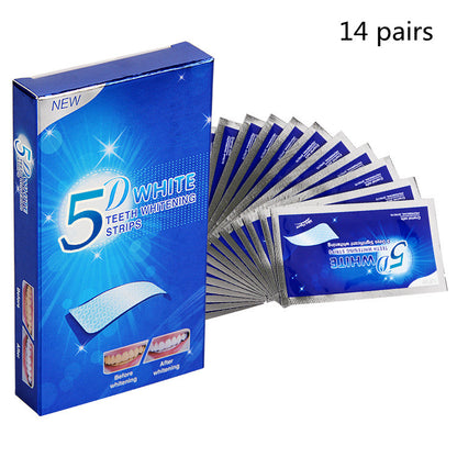 5D Gel tandblekningsremsor White Tooth Dental Kit Oral Hygiene Care Strip för löständer faner Tandläkare Seks Whiten Gel