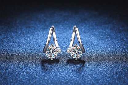 S925 Silver Moissanite Affordable Luxury Earrings