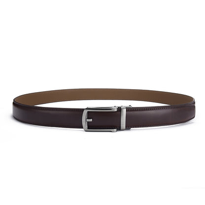 Men's Automatic Buckle Pure Cowhide Pant Belt - Authentic Sophistication