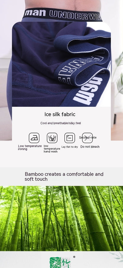 Bamboo Fiber Long Open Men's Underwear