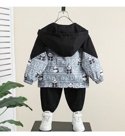 Boys' Coat Spring And Autumn Hooded Jacket