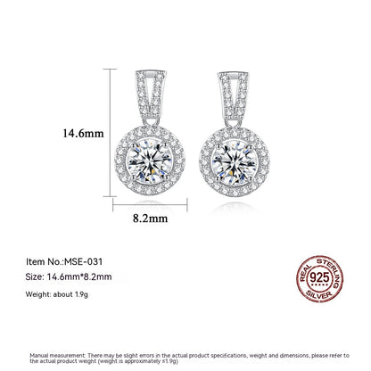 PAG &amp; MAG Moissanite örhängen S925 Sterling Silver örhängen