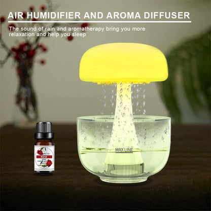 Jellyfish Raindrop Humidifier Ultrasonic Atomization Seven-color Ambience Light Cloud Rain Aroma Diffuser Home Decor