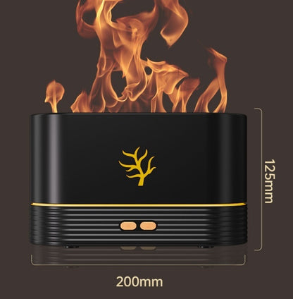 Flamluftfuktare USB Smart Timing LED Elektrisk Aroma Diffuser Simulering Fire Night Lamp Heminredning