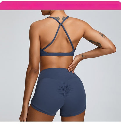 Nude Feel Beauty Back Yoga Bra For Women Push Up Sports Tight-fitting Outerwear Running Workout Vest