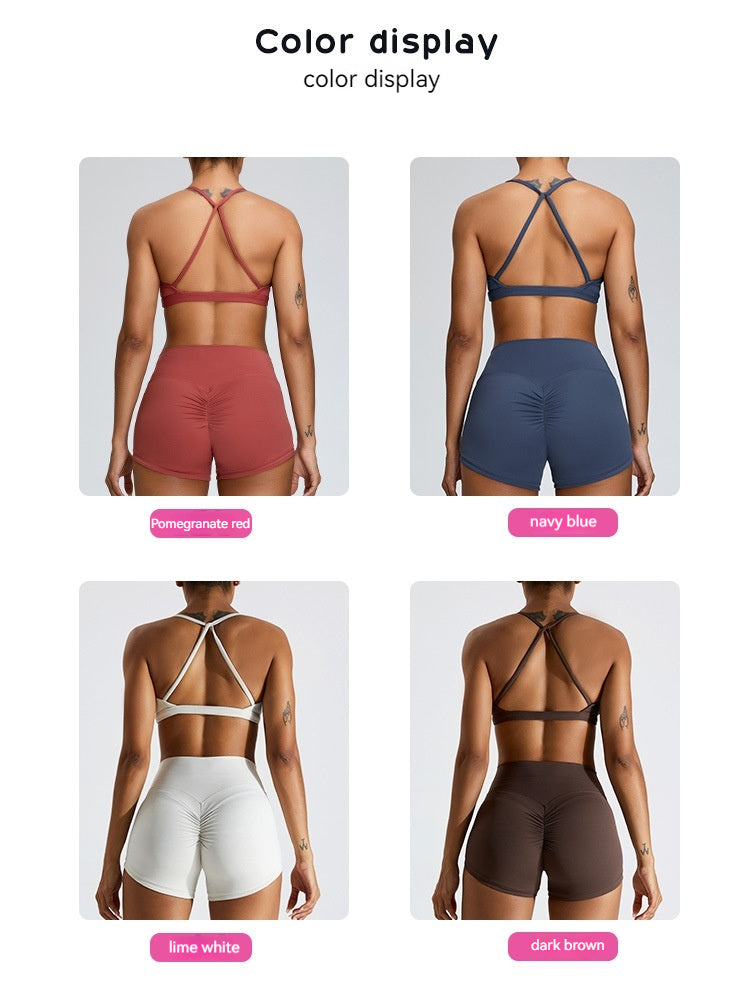 Nude Feel Beauty Back Yoga Bra For Women Push Up Sports Tight-fitting Outerwear Running Workout Vest